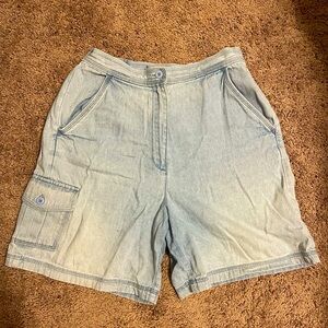 VTG Light Blue Women's Cotton Denim Shorts